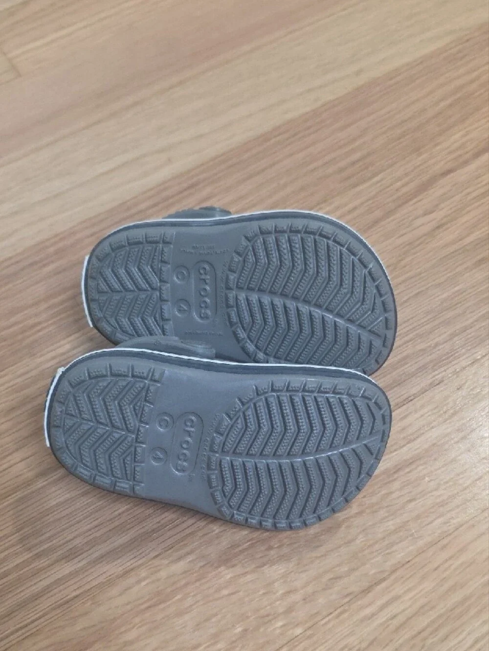 CROCS Gray Classic Clog with Heel Strap